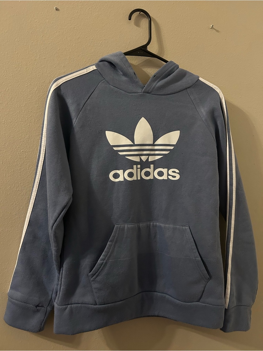 Adidas Women’s Blue Trefoil Hoodie Sweatshirt